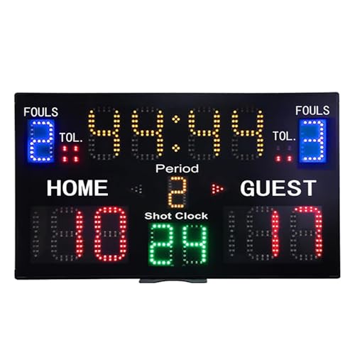 Marcador electrónico con control remoto, pantalla LED de 15 dígitos, brillo ajustable, múltiples opciones de montaje para eventos deportivos
