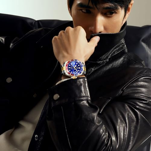 Image of LIGE Fashion Watches for Men Stainless Steel Business Dress Watch Waterproof Analog Quartz Watch with Luminous Date Display Manl Wrist Watch