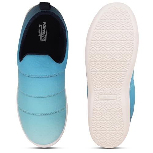 Image of Liberty Force 10 Sage Green Casual Flats for Women - Knit-Mesh Slip-On