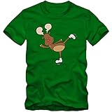 Shirt Happenz La Rentista El Patin Camiseta | Rentista Rudolph | Hombre | Feliz Navidad | Zambomba | Invierno, Colour:Light Green (Kelly Green);Size:Medium