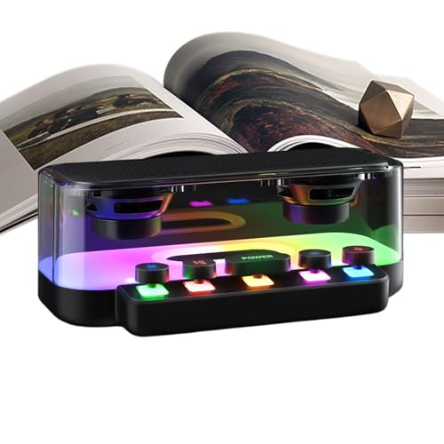 Fruusv Speakers Wireless, Portable Punk Music Player, Stereo Sound System, Loud Volume Design, Wireless Speaker for Home Decor, Birthday, Outdoor, Travel, 7.87x4.53x3.15 Inches