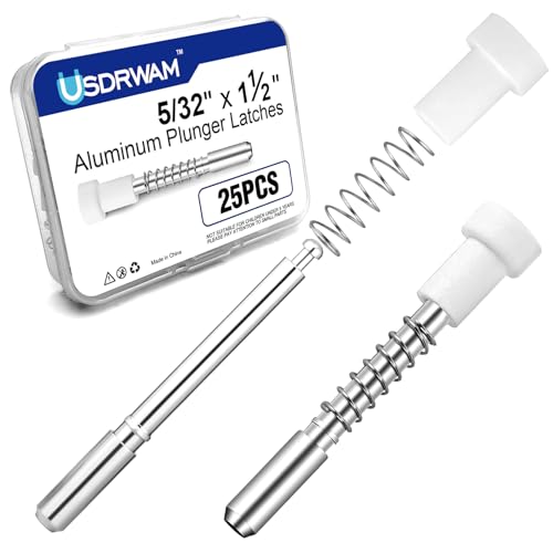 25 Pack Window Screen Plunger Latch Pins 5/32 x 1-1/2 Aluminum Screen Retainer Pins with Caps