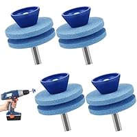 4 Stück Schärfer für Rasenmäher Messerschärfer, Gartengeräte Schärfer, Schärfer für stumpfe Klingen für die Meisten Bohrmaschinen Handbohrer