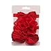 3PCs Kinder elastische Blumen Haarband Haare Mädchen Baby Bowknot Haarbinder-Set Keil Wickelauflage (Red, One Size)
