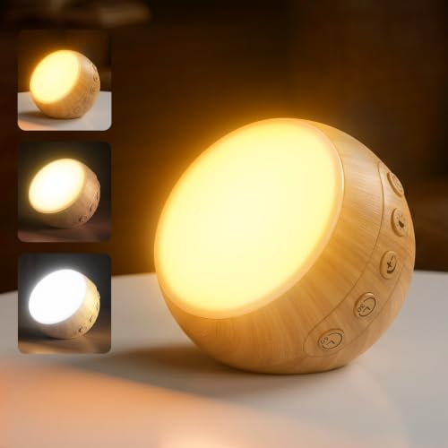 Geecent Wireless Light Therapy Lamp, 10000 Lux UV-Free Full-Spectrum Sun Lamp, 3 Color Temperatures, 5 Brightness, Timer, Rechargeable for Home Office Travel