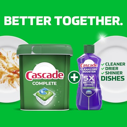Image of Cascade Complete Action Dishwasher Detergent Pods Fresh Scent Dishwasher Pods and Tablets, Powerful Dishwashing Detergent for Spotless Dishes, Grease-Fighting Dish Pods and Dish Tabs, 43 Count