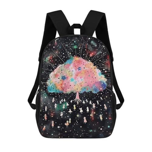 Mushroom Shaped Cloud Bookbag - Ultra Lightweight Portable Backpack Work Travel Backpack for Men Women Fits 16 Inch Notebook