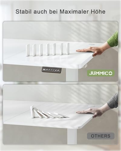 JUMMICO Höhenverstellbarer Schreibtisch 120 x 60 cm, USB-A-Anschluss – Ansicht 7