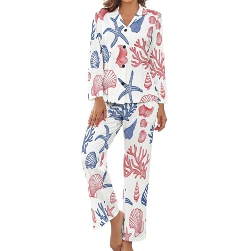 Pyjama femme avec pantalon fluide pour soirées d'été cosy