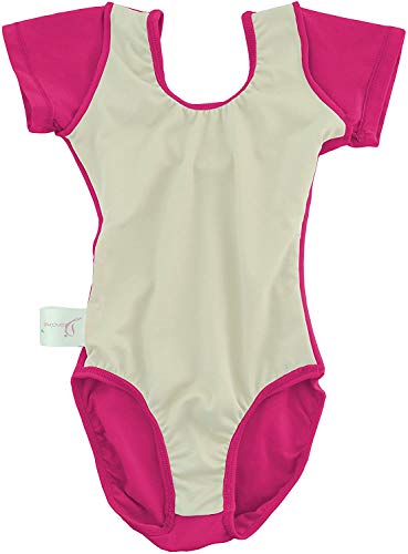 Dancina Toddler Dance Leotards Short Sleeve Girls Gymnastics And Ballet Dance 8 Hot Pink #TOP2