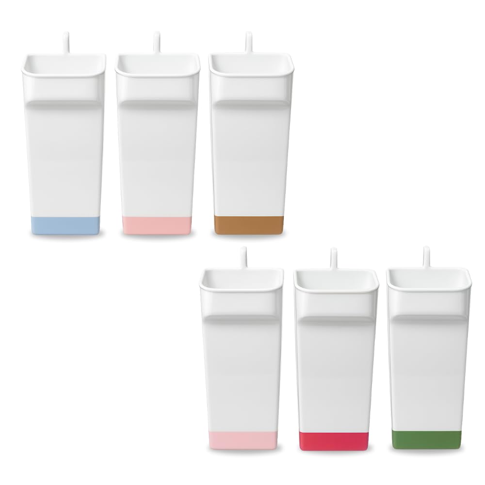 Paluplus Set 6 Evaporatori d'acqua per termosifoni in Plastica colore Bianco, misura 7,5x5x17 cm, Umidificatore con gancio integrato, Colori Assortiti -6715M