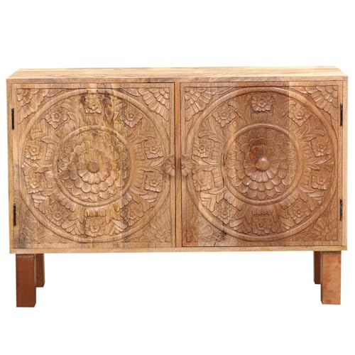 Marrakech Cómoda vintage con puertas de madera de 105 cm decoración escandinava pequeño aparador