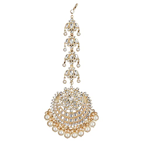LOVENSPIRE Kundan Work Maang tikka, Gold plated Maang Tika, Kundan Tikka, Pakistani Jewelry, Jhoomer, Matha patti, Indian forehead jewelry, Punjabi Jewelry