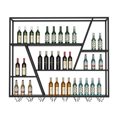 Soporte de vino colgante industrial 120x20x100 cm