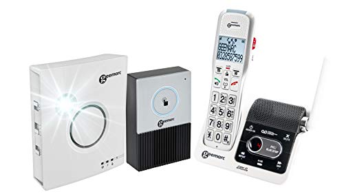 Geemarc AMPLIDECT 595 ULE DOORBELL Téléphone Portable sans Fil Renforcé 50 DB avec Interphone (Sonnette et Sonnette Incluse) Version Allemande