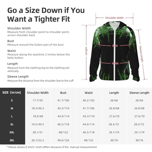 Sudadera con capucha para mujer y hombre con estampado hacker ligera para correr 5