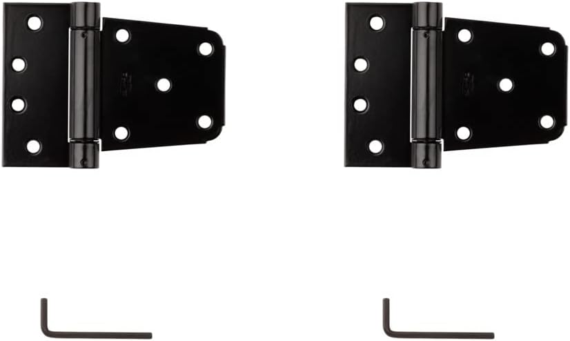 National Hardware N342-592 V279 Extra Heavy Auto-Close Gate Hinge Set in Black