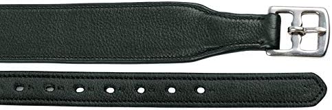 Ovation Covered Wide Comfort Stirrup Leathers, Color: Black, Size: 57