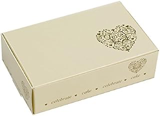 Neviti Vintage Romance Cake Box, Paper, Gold, 10 x 6.2 x 2.5 cm