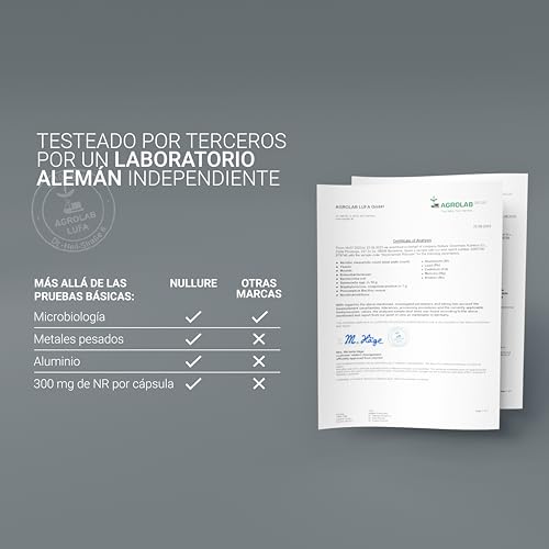 Nullure NAD Nicotinamide Riboside 300mg 90 cápsulas | NAD+ Boost | Certificado Clean Label | Testado por terceros | Vegano y sin aditivos | Alternativa NMN | NR puro >99% | NADH | Fabricado en España