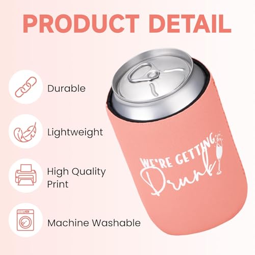 Image of 12 Pcs Bachelorette Party Can Coolers, Neoprene Insulated Can Sleeves Drink Holders for Bridal Shower Decorations, Bachelorette Party Favors for Bride Bridesmaid Gifts, Standard