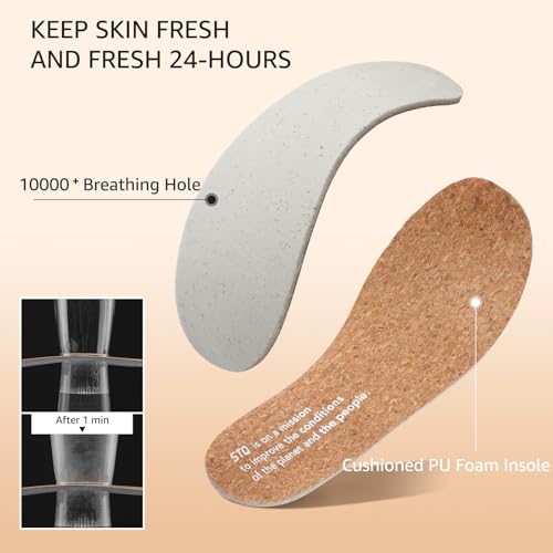 STQ Wide Toe Box Slip On Shoes for Women | Business Casual Shoes for Women Trendy Fashion Sneakers Lightweight Loafers Shoes 5