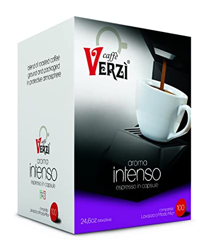 Caffè Verzì | 100 Capsule Compatibili Lavazza A Modo Mio | Aroma Intenso
