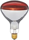 250 Watts R40 Red Heat lamp Light Bulbs Infrared Flood Reflector Incandescent Spotlight for Food Service, Brooder Bulb, Chicken, Pet, Bathroom, Light Therapy 250R40/HR Medium E26 Base 1 Pack
