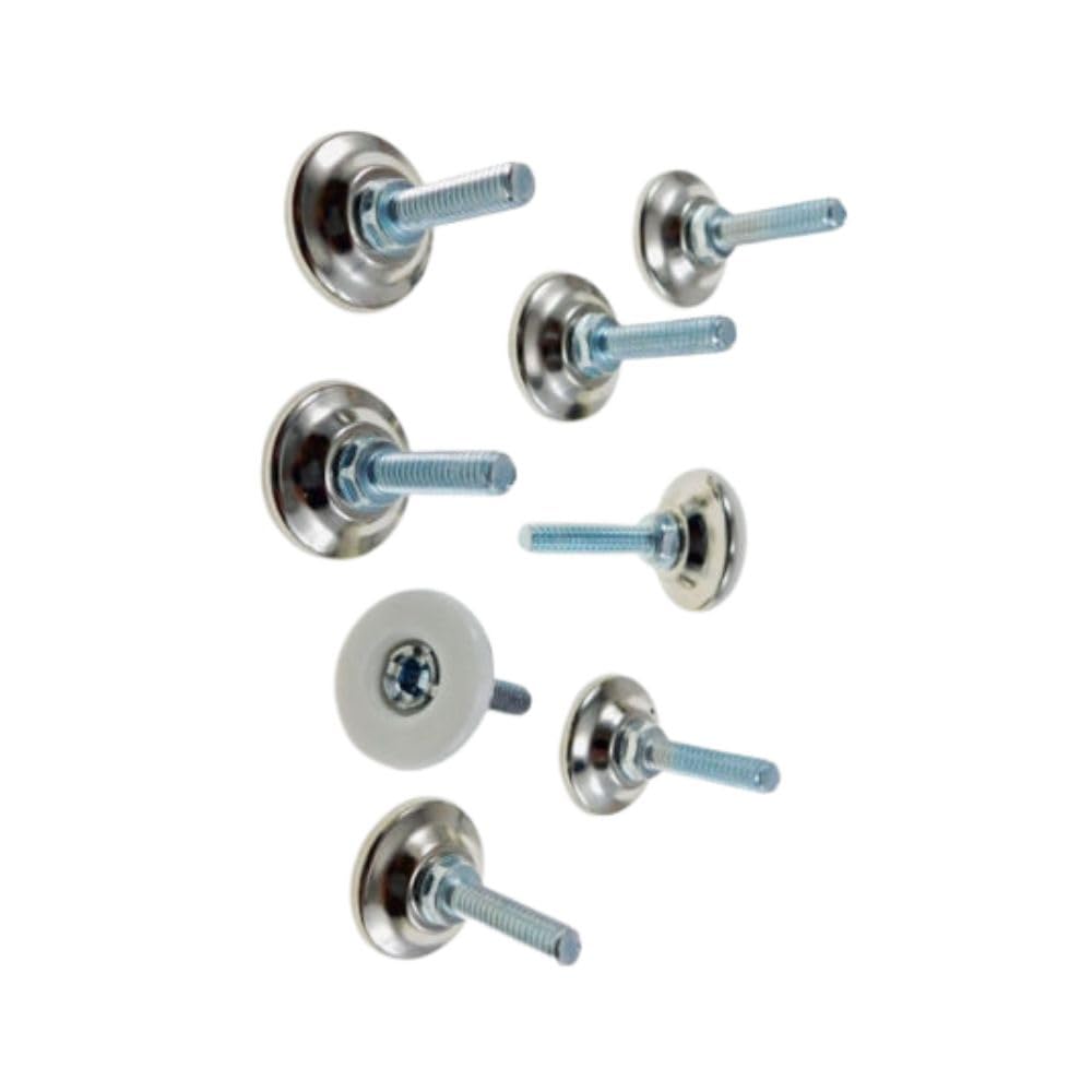 Ministry of Warehouse 1/4-20 Non-Swivel W/Hex White Nylon Base Leveler 8 Pack