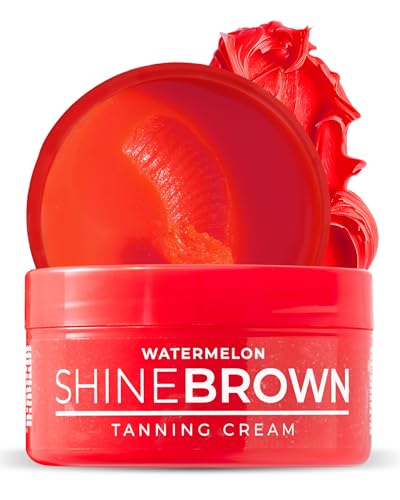 BYROKKO Shine Brown Watermelon Bräunungsbeschleuniger-Creme (200 ml) Bräunungscreme Wirkt in der Sonne und im Solarium Superaktive Creme für maximale Bräune