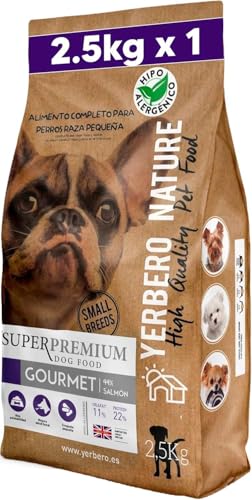 Yerbero Nature Gourmet salmón Comida Hipoalergénica para Perros de Razas Mini 2.5kg YERBERO