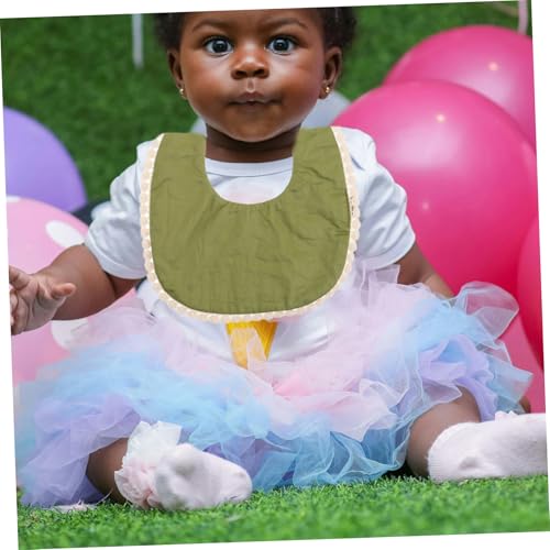 Milisten 4-Piece Baby Soothing Set for Girls Soft Cotton Security Blanket Drool Bib and Hair Ties Essential Newborn for Nursery Decor4