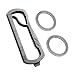 BANG TI Titanium Anti-lost Quick Release Keychain Hook and Keyring Kit (T2+2K28, Ultralight)