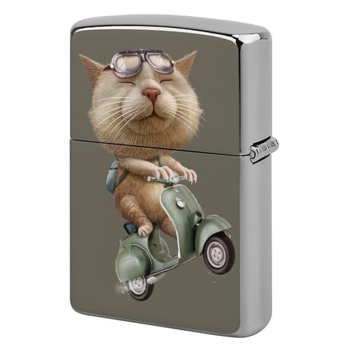 ライターケース ZIPPO/ジッポー兼用ケース おもしろい 猫 ネコ ジッポライターカバー 互換性のある 軽量 おしゃれ 両面プリント メンズ レディース 贈り物