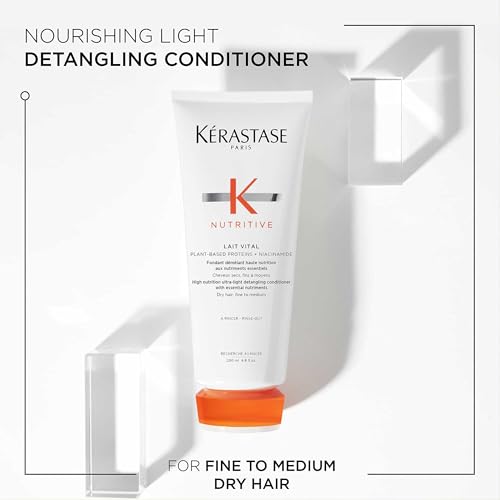Kérastase Nutritive, High Nutrition Ultra-Light Conditioner for Fine to Medium Dry Hair with Niacinamide, Lait Vital, 200 ml - Image 3