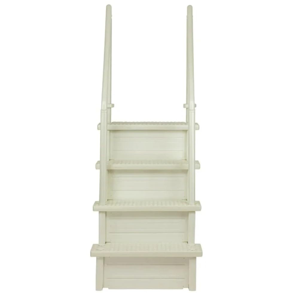 Escalera para piscina escalones Pearl White 81 pulg alto miniatura 2