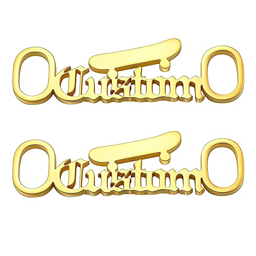 FROgwWEKsinRQ Breloques de Lacet Personnalisées 2 Pièces Boucle de Lacet Lacets Décorations Plaque Signalétique Breloque pour Chaussures Baskets Accessoire Cadeau pour Hommes Femmes Cover