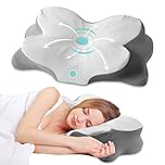 LAVANCE Cervical Memory Foam Pillow, Ergonomic Neck Pillow with Removable Washable Pillowcase, Butterfly Design for Neck Pain Relief, Optimal Support for Side & Back Sleepers (60x36x10/14cm)