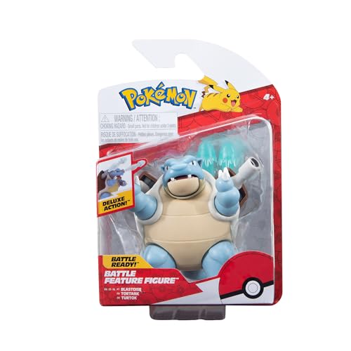 Pokémon PKW3035 - Battle Feature Figure - Turtok, offizielle bewegliche Figuren, 11,5 cm