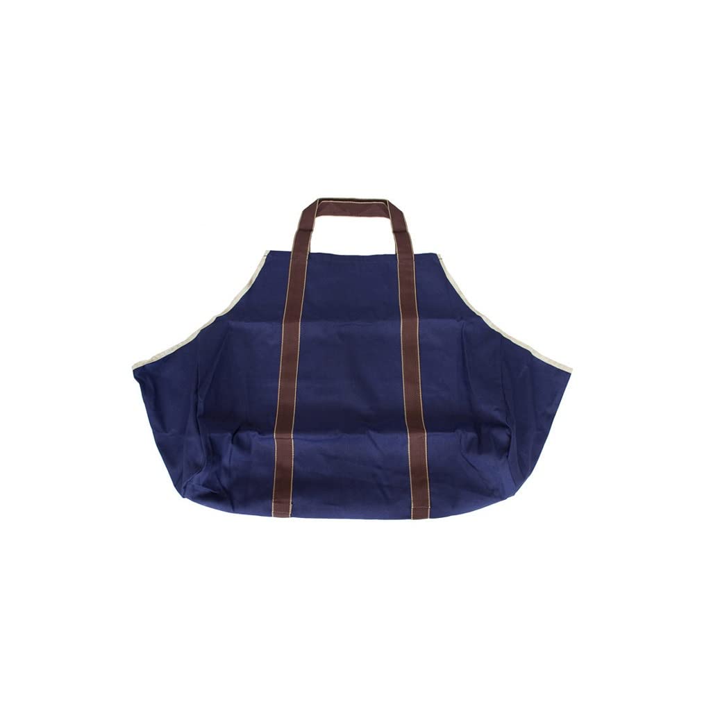 Worek do wyrębu Zagęszczony Wytrzymały worek płócienny z węglem drzewnym Worek na drewno opałowe Worek do przechowywania drewna w paski (Color : Blu)