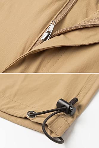 Capri Pants For Men With Pockets Capri Pants Quick Dry 3/4 Tactical Shorts For Men Casual Shorts Athletic Summer Shorts Long Cargo Shorts Khaki #TOP4