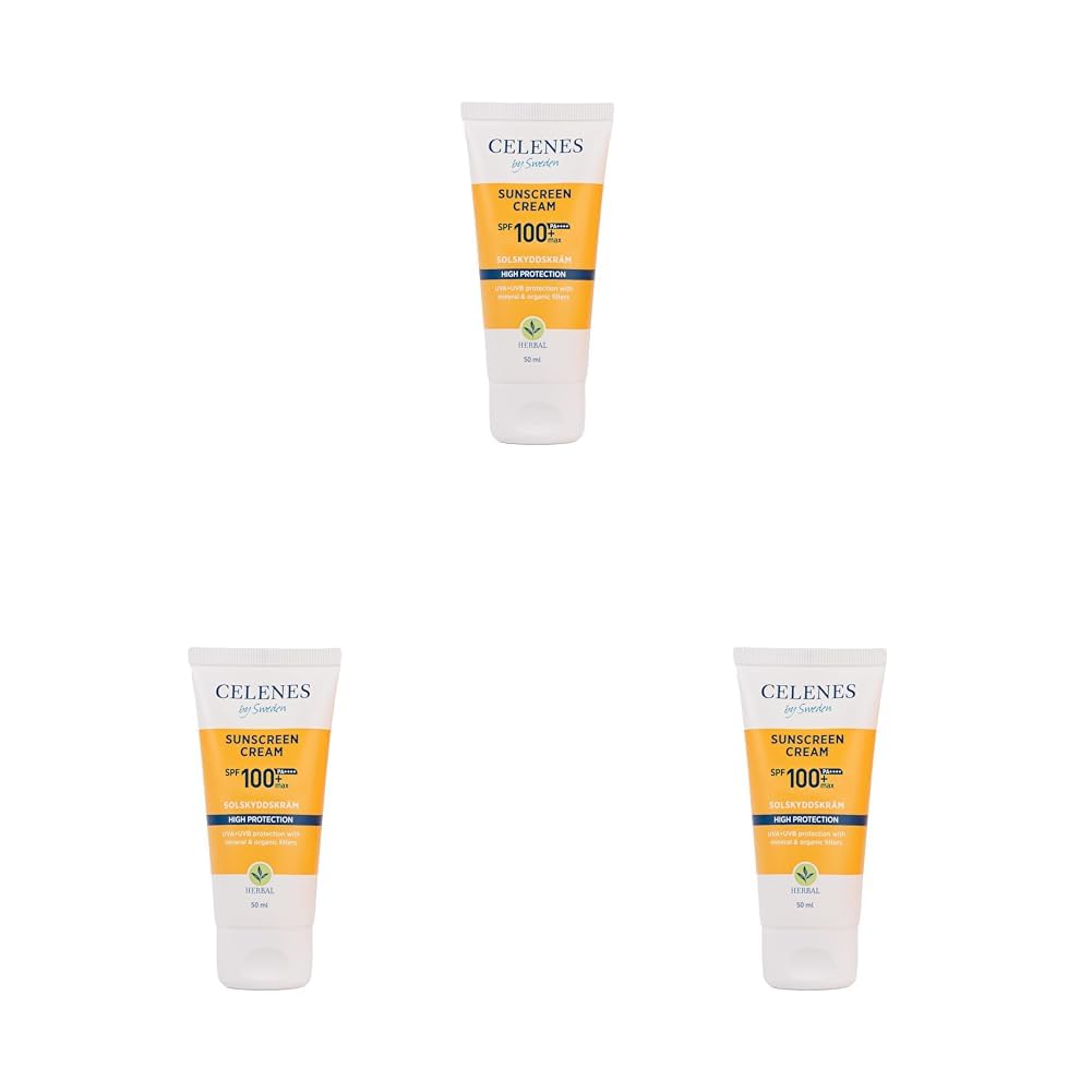 Celenes Herbal SPF 100 Suya Dayanıklı Güneş Kremi (50 ml) (3 paketi)