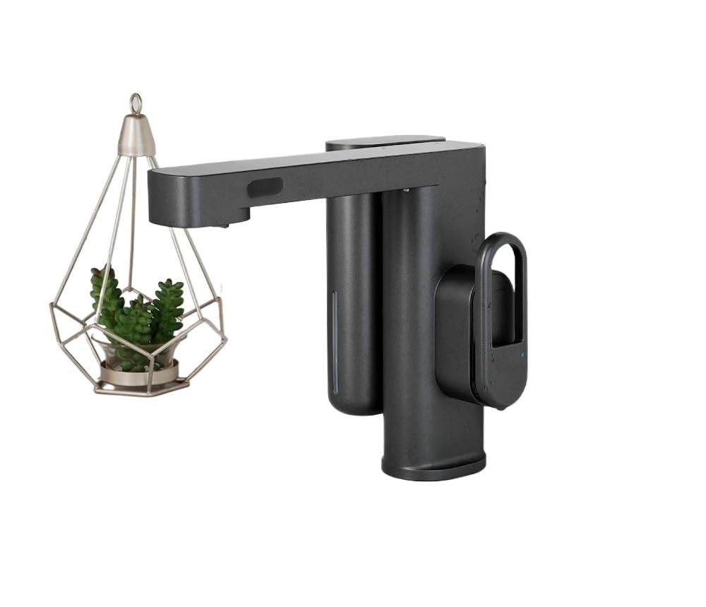 Grifo con sensor infrarrojo y flujo ajustable para un baño moderno y limpio