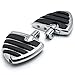 Krator Chrome Motorcycle Wing Foot Pegs Footrests L+R Compatible with Suzuki M109R All Models 2006-2013 Front
