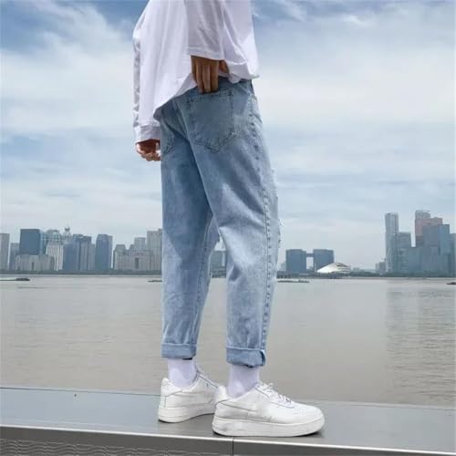 Men Cowboy Pants with Pockets Baggy Loose Vintage Jeans3