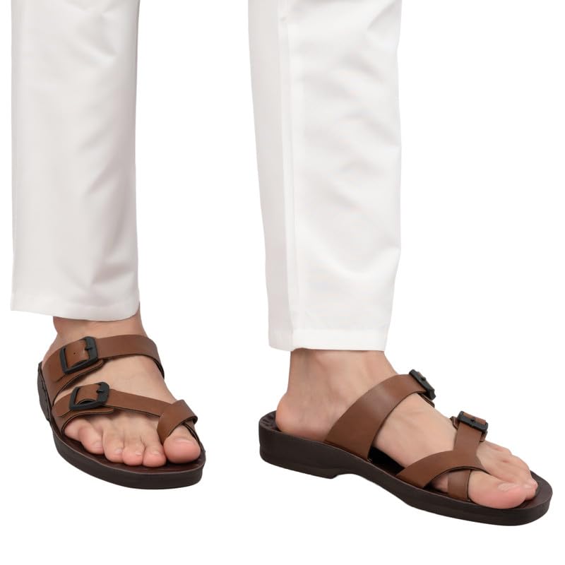 Image of Chips Men's BROWN Lightweight Slip-on Sandal Casual (3346)