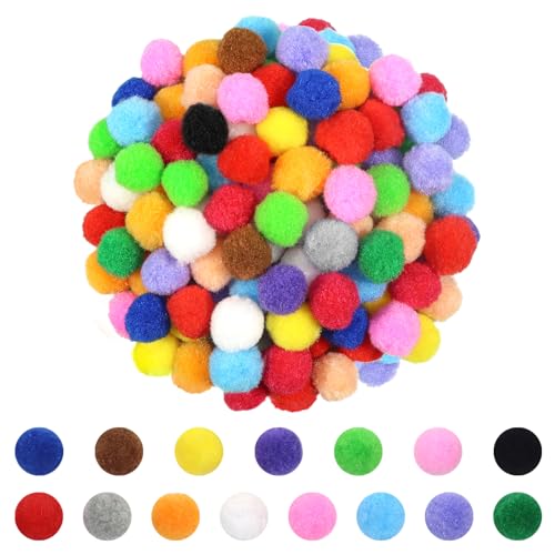 Pompons loisirs créatifs 2,5 cm TOAOB de Noël et matériel de bricolage multicolore