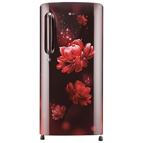 Image of LG 190L 5 Star Smart Inverter Direct-Cool Single Door Refrigerator (GL-B201ASCZ, Scarlet Charm, Fastest Ice Making), Free 1 Year Extended warranty
