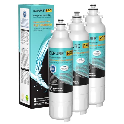 ICEPURE PRO ADQ73613401 NSF401&53&42 Certified Water Filter,3 PACK