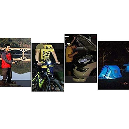 Linterna frontal recargable USB con faro giratorio de 90 grados para pesca 6